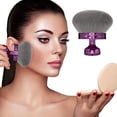 thumbnail image 5 of YoGold Blend & Blur Extra Large Body Makeup Brush for Self Tanner,Leg Makeup & Bronzer Self Tan Back Applicator, Head Kabuki Brush For Application with Drawstring Bag Soft Bristled Brush Purple, 5 of 5