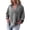 Grey, variant on Timegard Plus Size Tops for Women Casual Lightweight Long Sleeve Blouse Lapel V Neck Work Office Shirts Tops