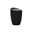 thumbnail image 1 of Tabouret de rangement noir en similicuir de CorLiving, 1 of 3