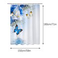thumbnail image 3 of Agiferg Printed Shower Curtain Polyester Waterproof And Mildew-proof Bathroom Waterproof And Mildew-proof Partition Curtain 150X180CM, 3 of 3