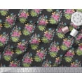 thumbnail image 3 of Soimoi polyester Crepe Fabric Leaves & Floral Print Sewing Fabric Yard 42 Inch Wide, 3 of 3