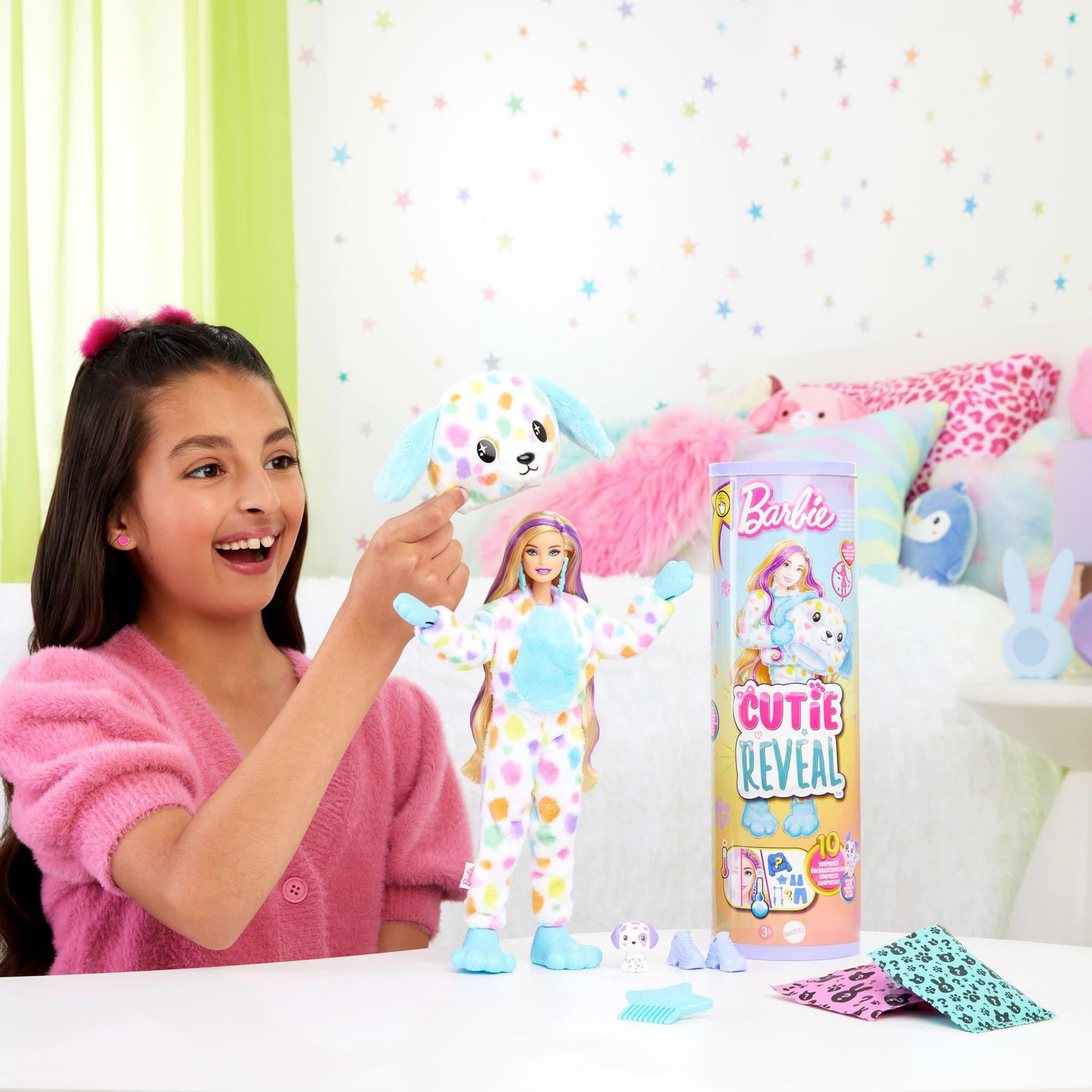 Barbie Cutie Reveal Rêve couleur Poupée et acc. Dalmatien