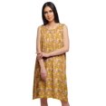 thumbnail image 1 of Moomaya Printed Sleeveless Nightdress For Ladies Button Placket Nightwear, 1 of 6