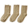 thumbnail image 2 of Jefferies Socks Big Boys Rib 3 Pair Pack crew Socks, Khaki, Large, 2 of 4