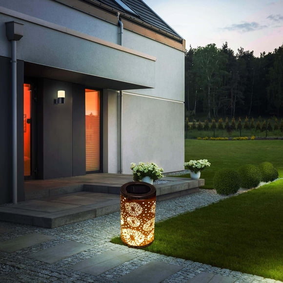 SASHENHG Solar Lanterns Outdoor Hanging Lantern Lights Hollowed-Out Metal Decor Lantern LED Decorative Garden Light Delicate Garden Decoration For Patio