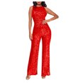 thumbnail image 2 of Weiqiqre Overalls for Women Sparkly Sequin Jumpsuit Ladies Shiny Sequin Overalls Pants, 2 of 5