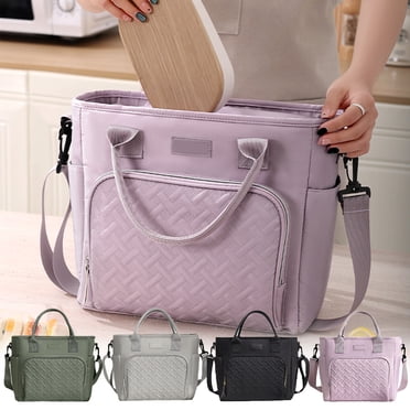 Sentmoon Lunch Bag Lunch Bag for Women Insulated Lunch Bags with Shoulder Straps for Women/Men Resuable Leakproof Lunch Box Cooler Tote Bag for Work School Picnic Beach