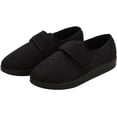 thumbnail image 1 of Silverts Men Soft Comfy Easy Closure Slippers, 12, Black, 1 of 2