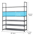thumbnail image 2 of 6-Tier Stackable Shoe Rack, 30-Pair Entryway Shoe Shelf, Shoes Storage Organizer, Black, 2 of 9