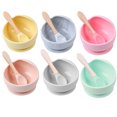 thumbnail image 3 of 2 Pcs Baby Silicone Bowl Set, Anti-drop Spoon and Bowl, Food Grade, 3 of 3