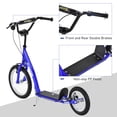 thumbnail image 4 of Aosom Kids Scooter with Adjustable Handlebar, Dual Brakes, Blue, 4 of 10