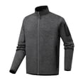 thumbnail image 1 of Lovzfmll Chandail à Capuchon Polartec pour Homme, Haute Élasticité, Fermeture Éclair, Poche, Chaud, Course, Gris Foncé, TP, 1 of 6