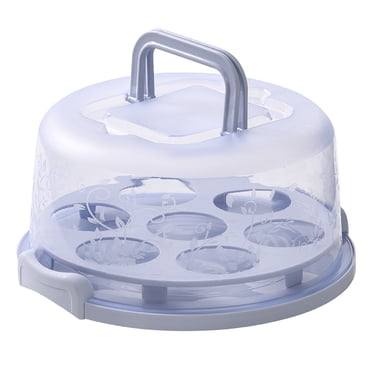 EGNMCR Closet Organizers and Storage, Storage Trunks & Bag Cake Box Cupcake Holders With Lid 10 Inch Transparent Handles With Lid Cupcake Holders Cake boxes