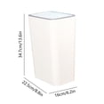thumbnail image 2 of Bwiyojiz 8.5L Bathroom Trash Can with Lid Small Garbage Press Plastic Wastebasket Flip Popup for Toilet Office Bedroom Living Room Home Storage & Organization, Plastic, White, Gifts for Yourself, 2 of 6