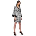 thumbnail image 3 of Moomaya Printed Robe For Women Dressing Gown Short Cotton Summer Bathrobe, 3 of 6
