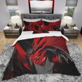 thumbnail image 2 of Designart 'Red and Grey Mixer' Modern & Contemporary Bedding Set - Duvet Cover & Shams, 2 of 4