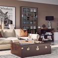thumbnail image 3 of Atlantic 72 Pouces Windowpane Armoire de Rangement pour Médias Ajustable en Verre Trempé Espresso, 3 of 6