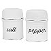 thumbnail image 3 of AuldHome Salt and Pepper Shaker Set (White); Rustic Enamelware Retro Vintage Style Shaker Set, 3 of 4