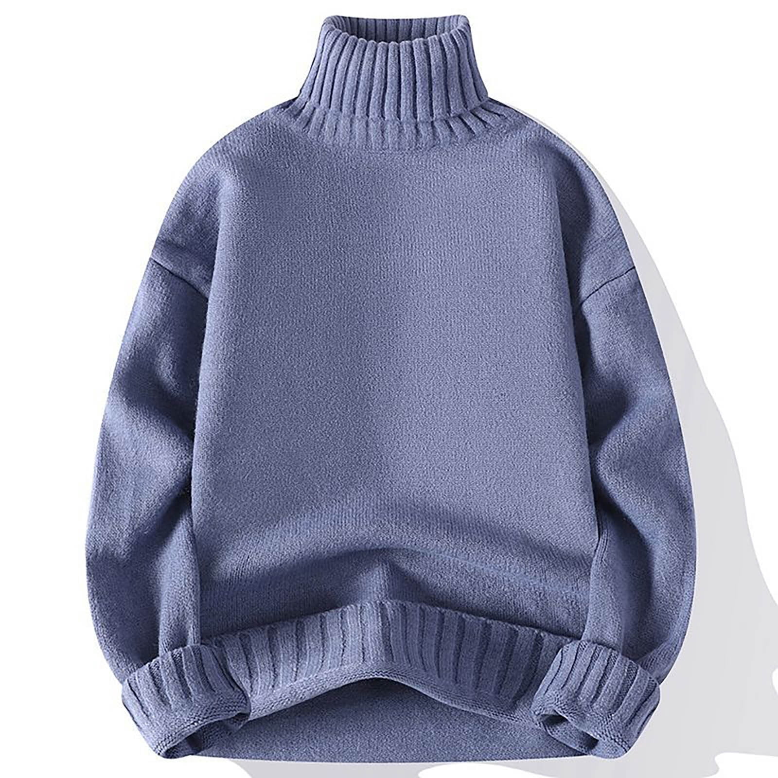 Cameland Chandail à Col Rond Décontracté pour Homme d'Automne et d'Hiver, Mode, Couleur Unie, Manches Longues, Chandail Chaud