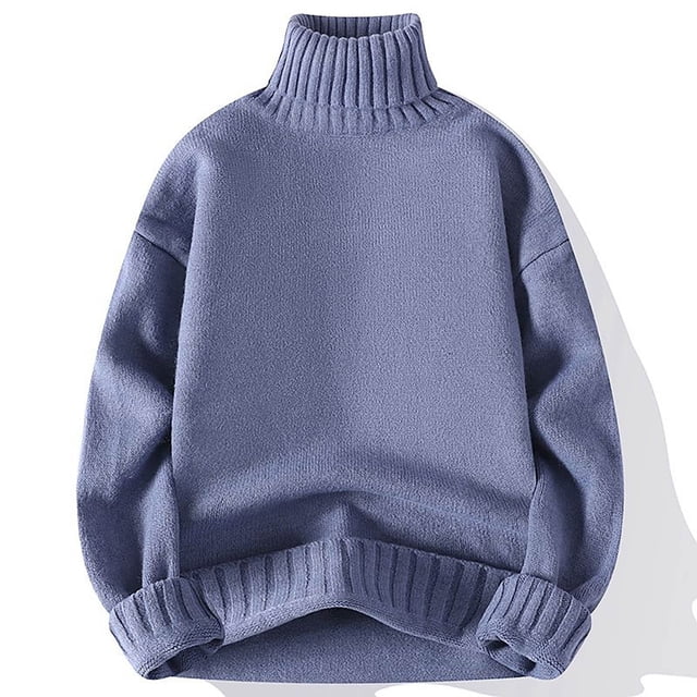 Cameland Chandail à Col Rond Décontracté pour Homme d'Automne et d'Hiver, Mode, Couleur Unie, Manches Longues, Chandail Chaud