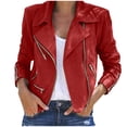 thumbnail image 2 of Veste Bomber Vintage à Fermeture Éclair pour Femmes Hiver, 2 of 7