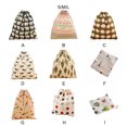 thumbnail image 2 of relayinert 1X Linen Cotton Drawstring Storage Bag Toy Shoes Laundry Bags Home Travel S/M/L triangular tree large, 2 of 6