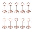 thumbnail image 2 of 10 Pieces Table Number Stand Round Shape Metal Convenient Card Holder Centerpieces Paper Clamp Wedding Decoration Tabletop Decor type1, 2 of 6