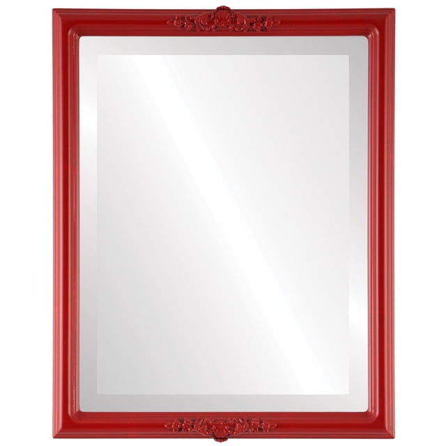 Athena Framed Mirror - Holiday Red