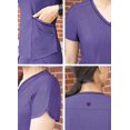 thumbnail image 4 of Adar Pro Heather Sarraus pour Femmes - Haut de Sarrau Moderne à Col en V - P7002H - Heather Grape - TP, 4 of 7