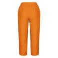 thumbnail image 5 of Timegard Plus Size Pants for Women Elastic Waist Solid Color Comfy Fall Casual Crop Pants with Pockets, 5 of 5