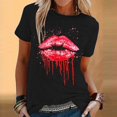 thumbnail image 1 of Birdeem Womens Fashion Printed Round Neck Short Sleeve T-Shirt Blouse Loose Tops, 1 of 12