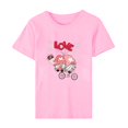 thumbnail image 5 of Pisexur T-shirt de la Saint-Valentin pour Femmes, Imprimé Amour, Manches Courtes, Col Rond, 5 of 5