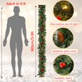 thumbnail image 4 of Pre-Lit Christmas Garlands LED Light Illuminated  Wreaths with Pinecones 1.8m 30LED, 4 of 8