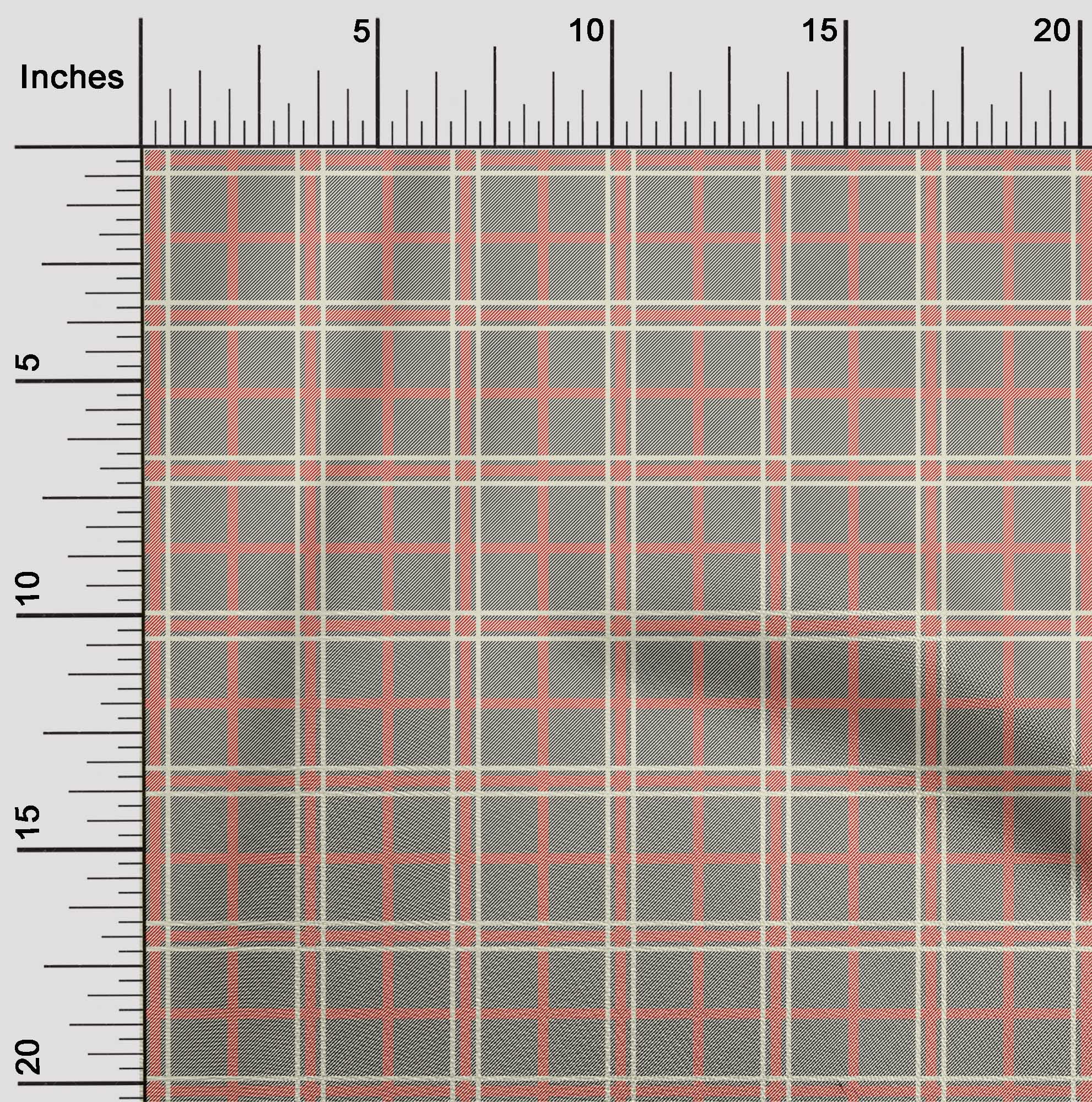 oneOone Silk Tabby Fabric Tartan Check Printed Fabric 1 Yard 42 Inch Wide
