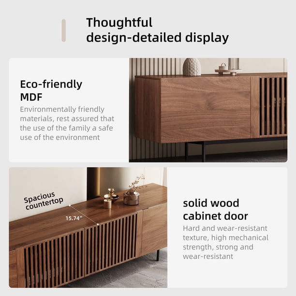 NessCarsti Mid-Century Modern TV Stand for 100