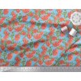 thumbnail image 2 of Soimoi Blue polyester Crepe Fabric Leaves & Floral Fabric Prints By Yard 42 Inch Wide, 2 of 6