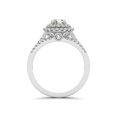 thumbnail image 2 of Bague de Fiançailles Halo en Diamant Rond 1 1/10 Ct en Or Blanc 14 K, 2 of 4