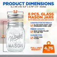 thumbnail image 2 of NutriChef, Mason Jars, Glass Container Food Storage, Meal Prep Containers With Lids, Overnight Oats Jar, Glass Jar With Lid, Spice Container, Canning Jar, Ideal for: Wedding Favors, Crafts, Pickling,8, 2 of 8