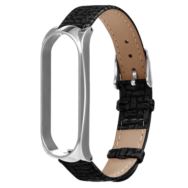 TopLLC For Mi Band 6/6 NFC Buckle Metal Woven Pattern Belt Replacement Wristband on Clearance
