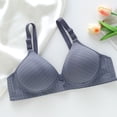 thumbnail image 2 of ManxiVoo Side Folded Full Coverage Wireless Bra for Women Soft Lightweight Support Minimizer with Wide Band L Size Blue, 2 of 7