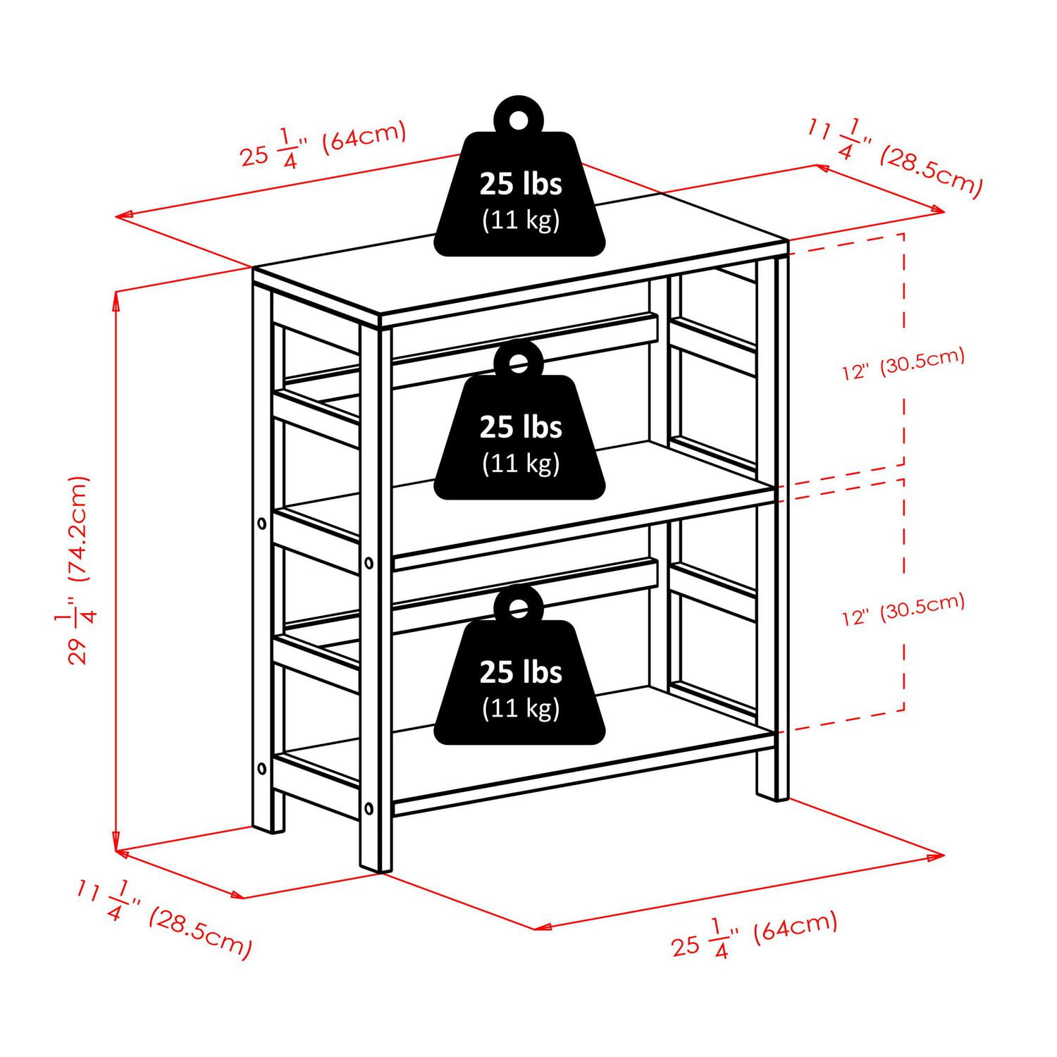 Winsome 92326 Leo Wide Shelf