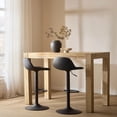 thumbnail image 3 of Bouclair Tabouret de Bar Réglable Noir en Similicuir et Métal, 3 of 10