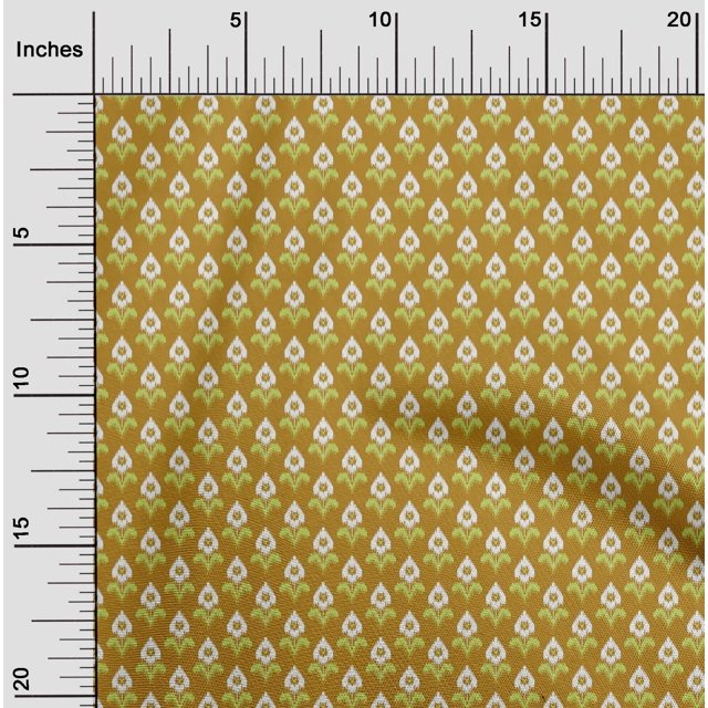 oneOone Polyester Lycra Fabric Ethnic Ikat Print Fabric BTY 56 Inch Wide