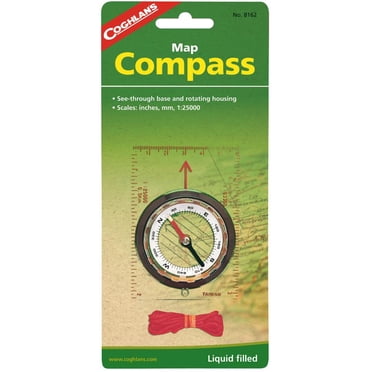 Coghlan's Lightweight Map Compass – Durable Rotating Bezel & Easy-Read Markings for Hiking & Camping