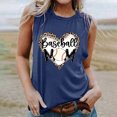 thumbnail image 1 of SMihono Hauts pour Femmes Débardeur Mode Imprimé Col Rond Confortable T-shirt Ample Fête des Mères Sans Manches Blouse Décontractée Hauts d'Été pour Femmes, 1 of 5
