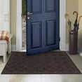 thumbnail image 2 of StepGuard 3-foot x 4-foot Heavy Duty Contours Parquet Door Mat in Cocoa Brown, Made with recycled materials, 2 of 4