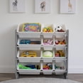 thumbnail image 3 of Humble Crew Tot Tutors Toy Storage Organizer with 12 Storage Bins, Espresso, 3 of 8