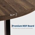 thumbnail image 4 of 47 in Round Dining Table, Industrial Dinner Table for 4 to 6, Wooden Kitchen Table with Sturdy Metal Frame & Rustic Brown Finish, Circle Kitchen Table for Dining Room, Kitchen （No Chairs）, 4 of 8