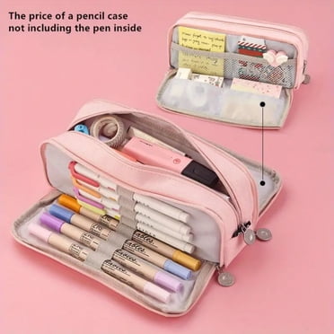 Boovnll Trousse à Crayons, Trousse à Crayons en Tissu à Plusieurs Couches de Style Japonais et Coréen, Boîte de Rangement pour Papeterie d'Étudiant, Contenant de Stylos Transfrontalier, Trousse à Crayons, Sac à Crayons, Pochette de Trousse à Crayons
