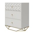 thumbnail image 3 of CosmoLiving by Cosmopolitan Blair 3 Drawer Dresser, White, 3 of 8